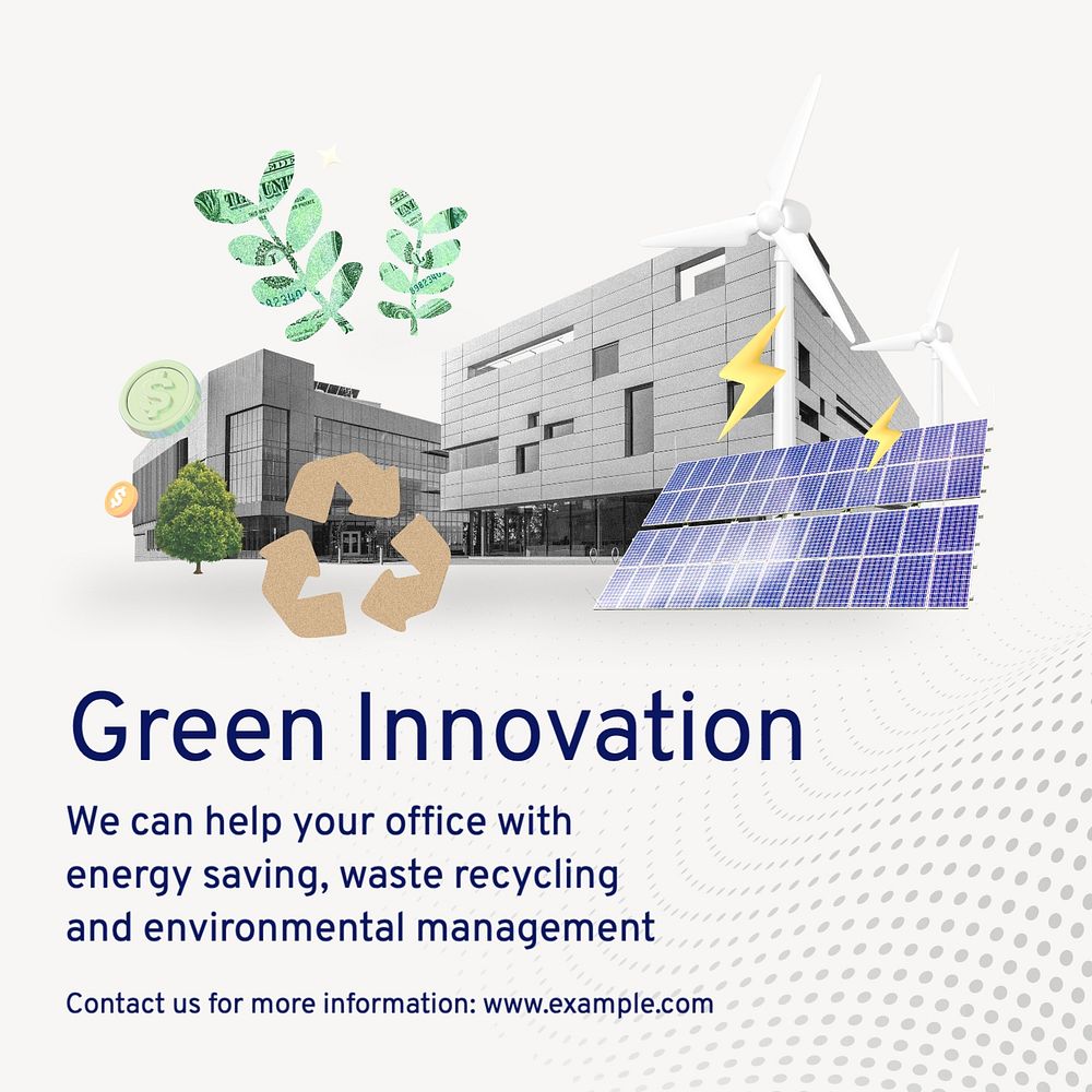 Green innovation Facebook post template