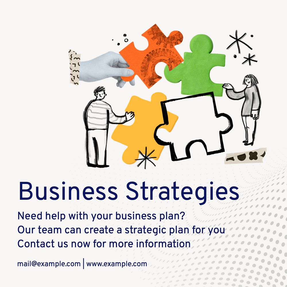 Business strategies Facebook post template