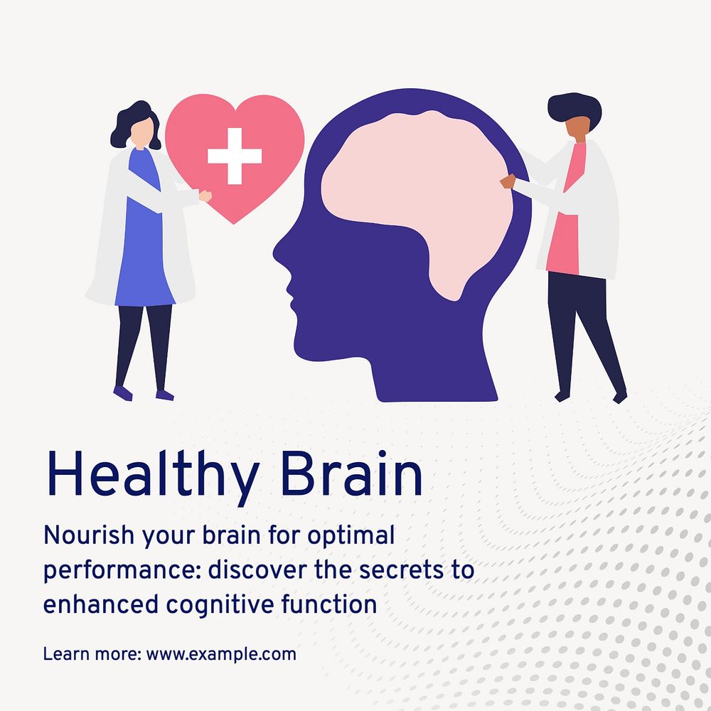 Healthy brain Instagram post template