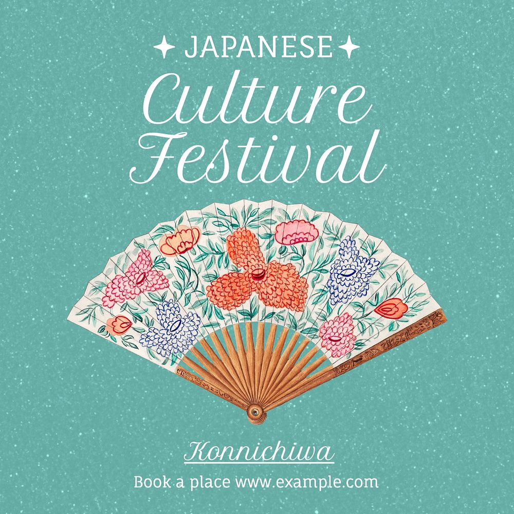 Japanese culture festival Instagram post template