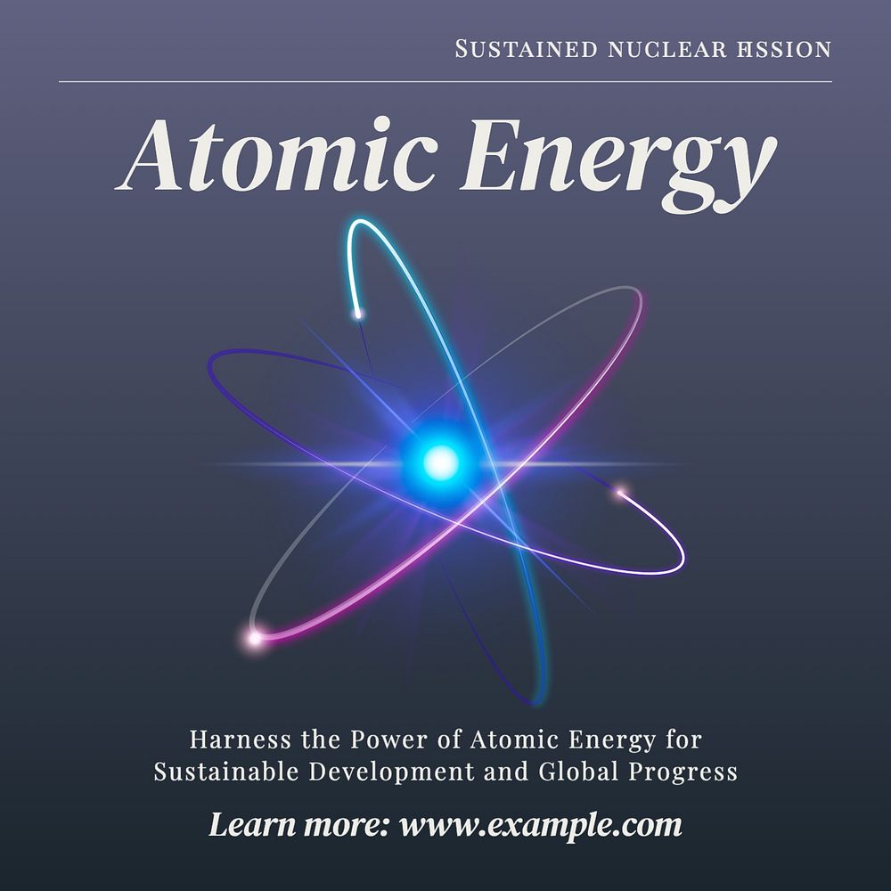 Atomic energy Instagram post template