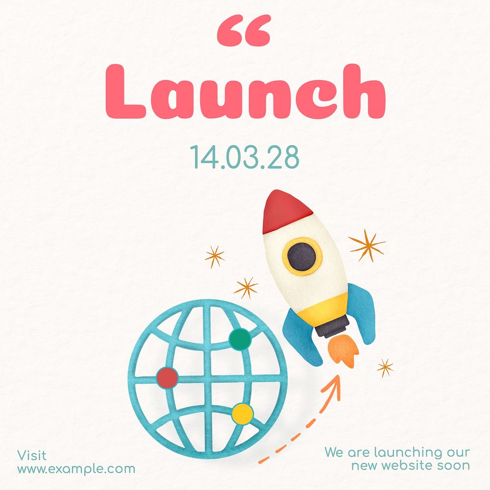 Business launch Instagram post template