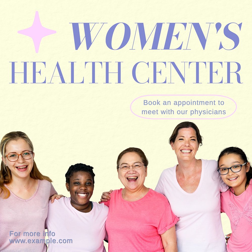 Women's health center Instagram post template