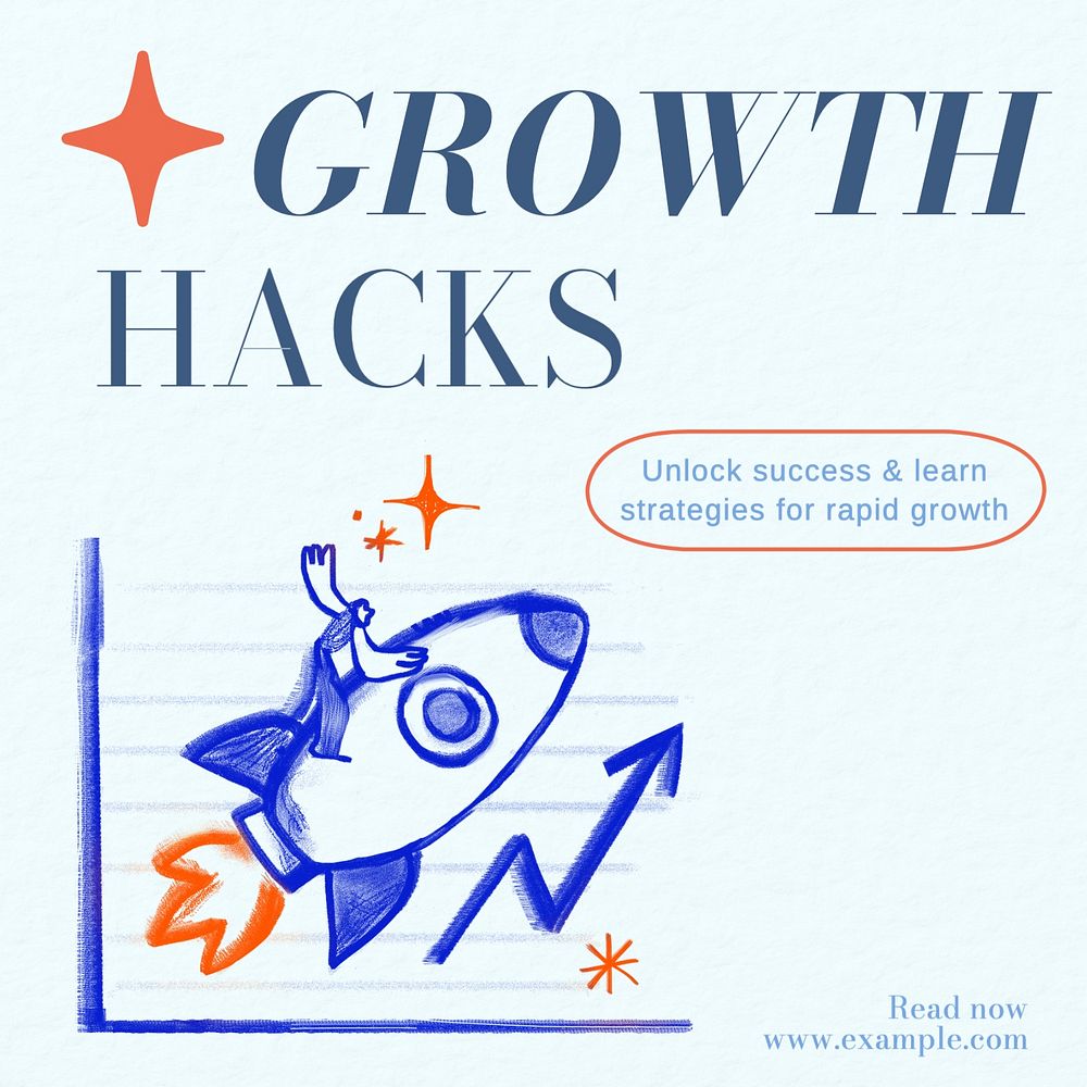 Growth hacks Instagram post template