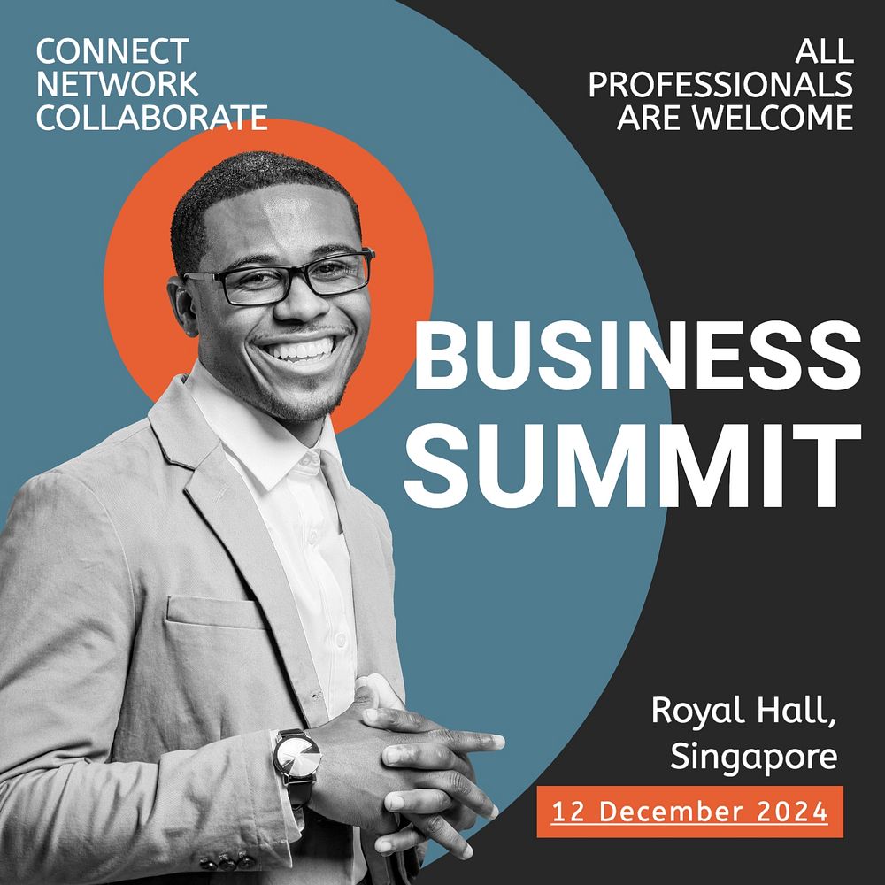 Business summit Instagram post template