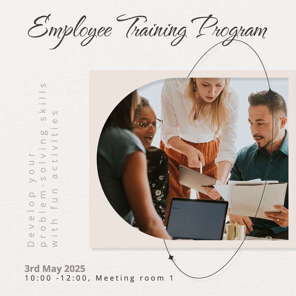 Training program Instagram post template