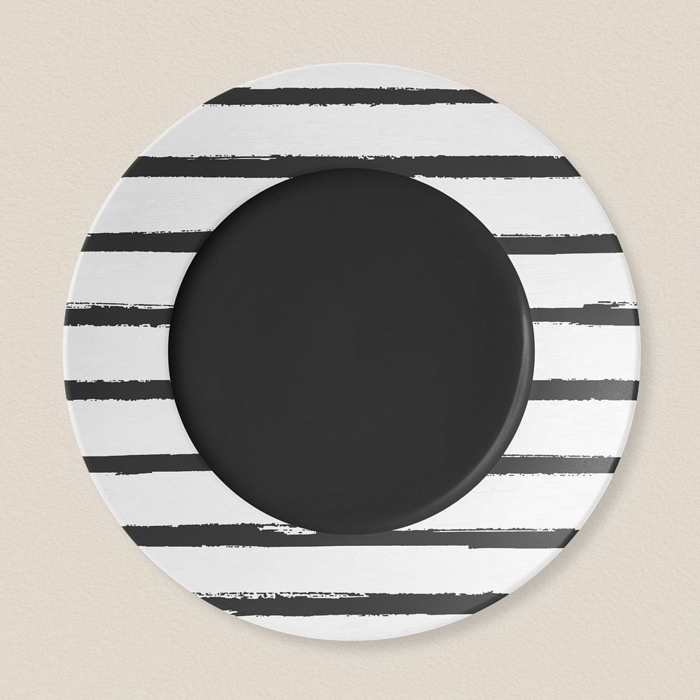 Porcelain plate mockup, editable design