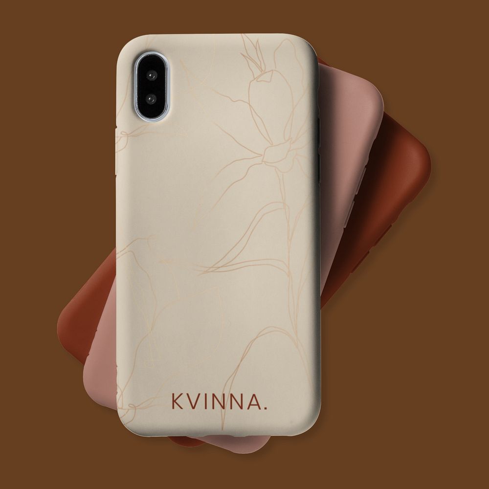 Phone case mockup, realistic accessory