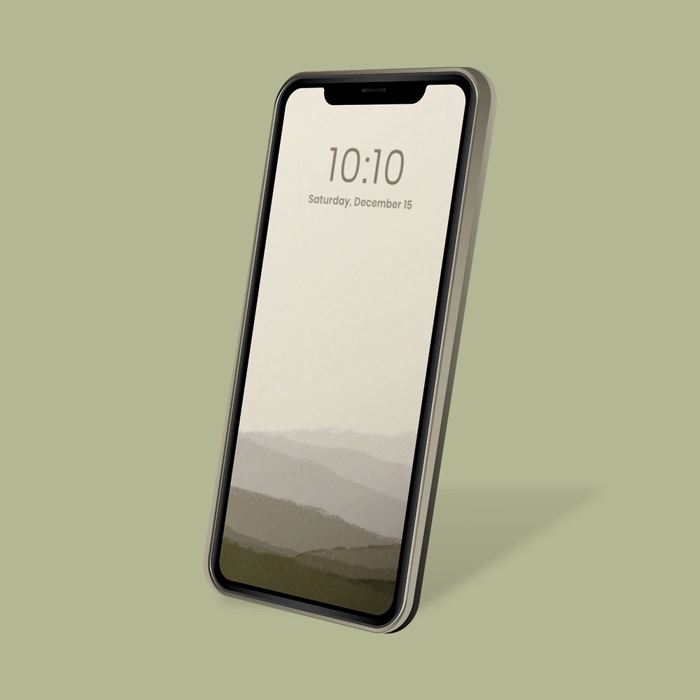 Smartphone screen mockup, realistic digital device