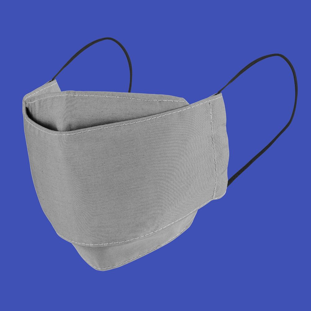 Fabric face mask mockup, COVID-19 protection