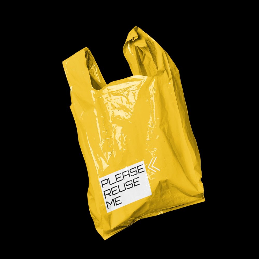 Plastic bag mockup, editable design