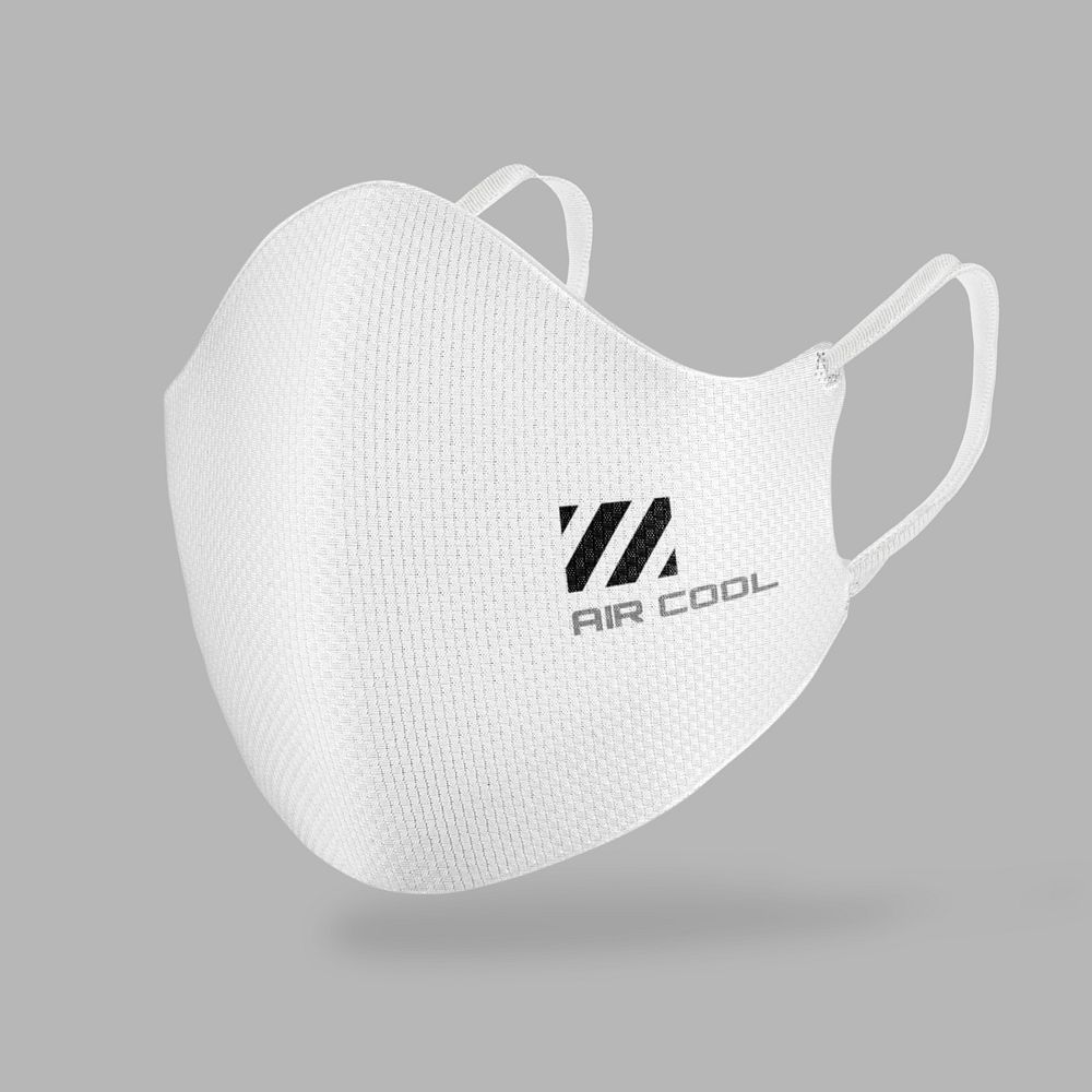 White face mask mockup, editable design