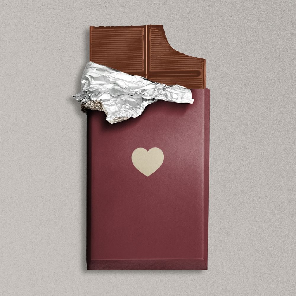 Milk chocolate bar mockup, editable design