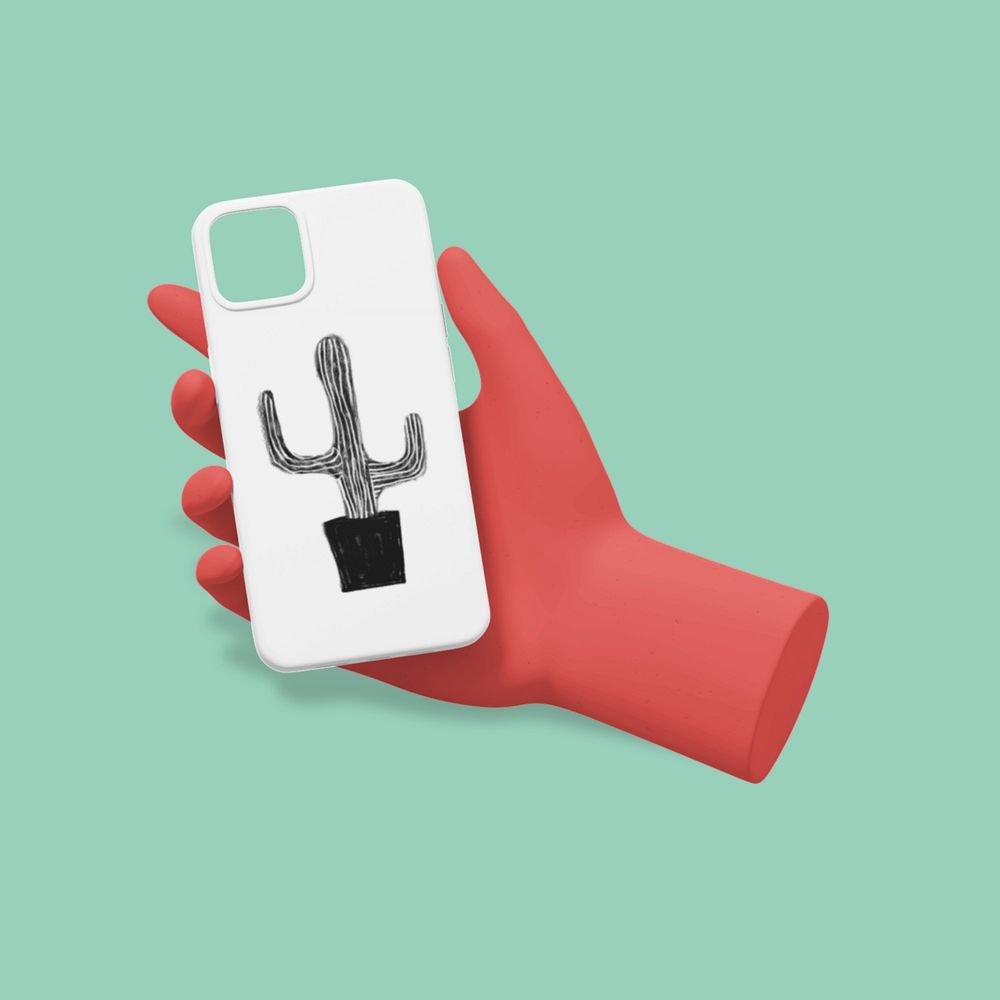 Mobile phone case mockup, customizable design