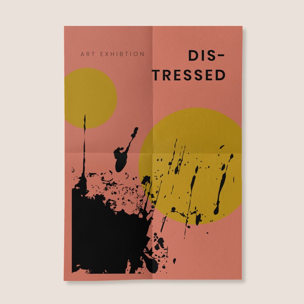 Abstract poster mockup, editable design