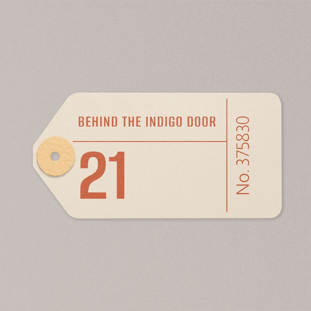 Vintage paper label mockup, editable design