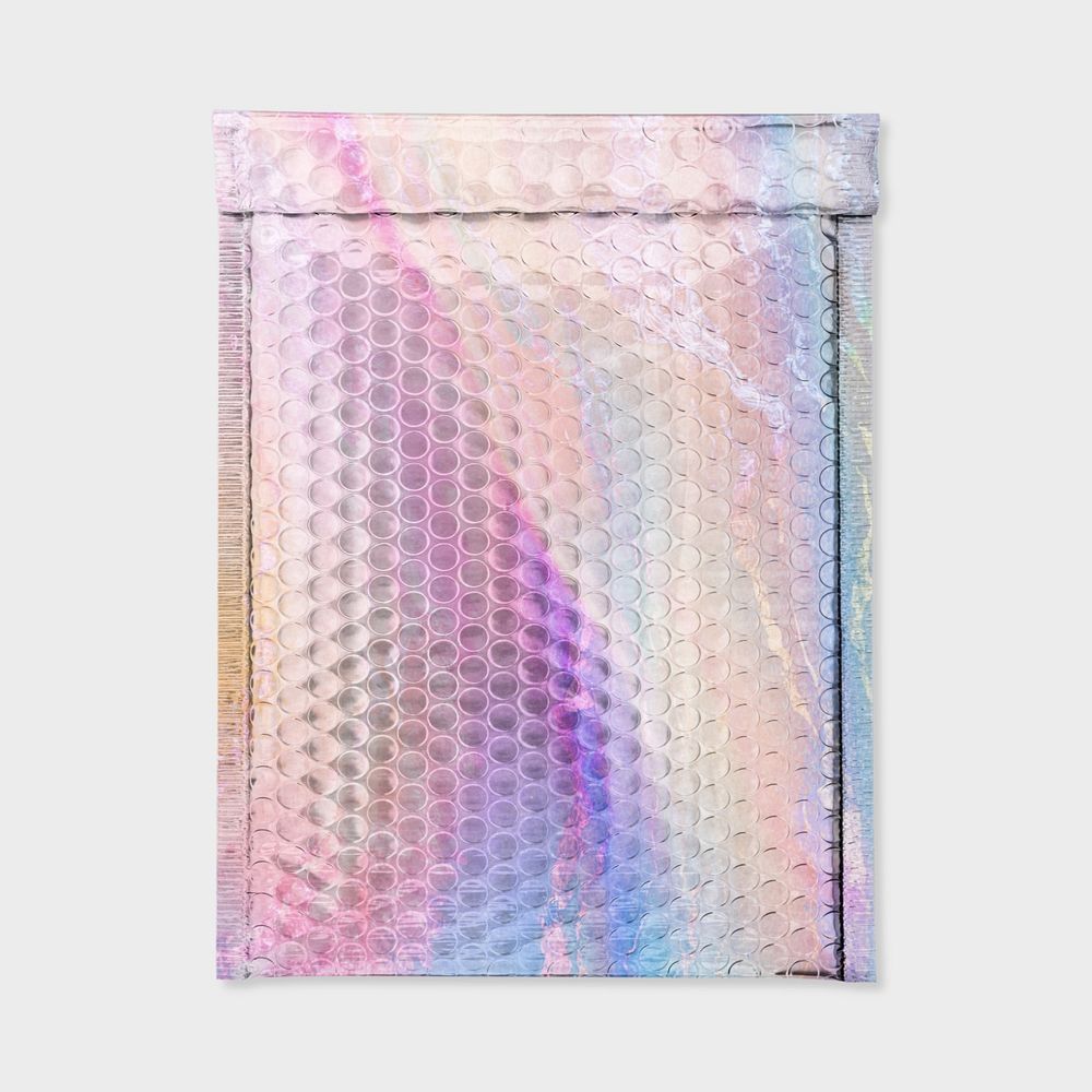 Bubble wrap bag mockup, editable design