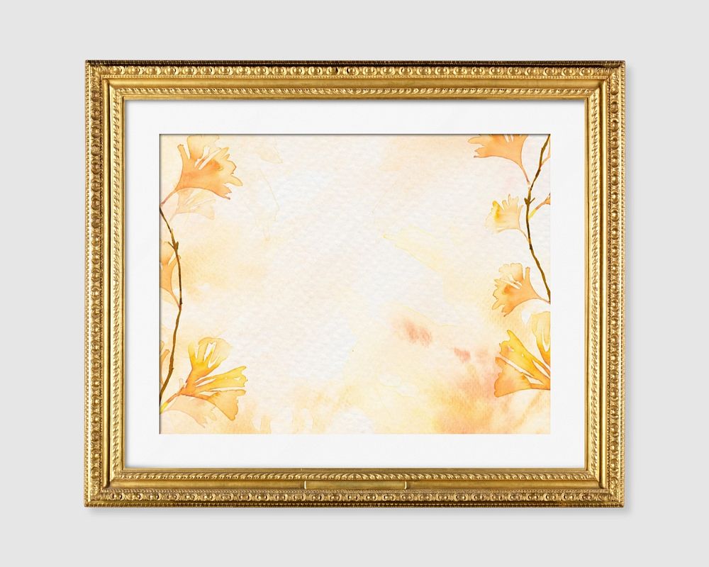 Vintage gold frame mockup, editable design