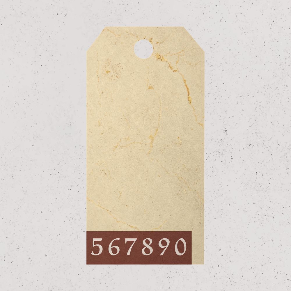 Vintage paper label mockup, editable design