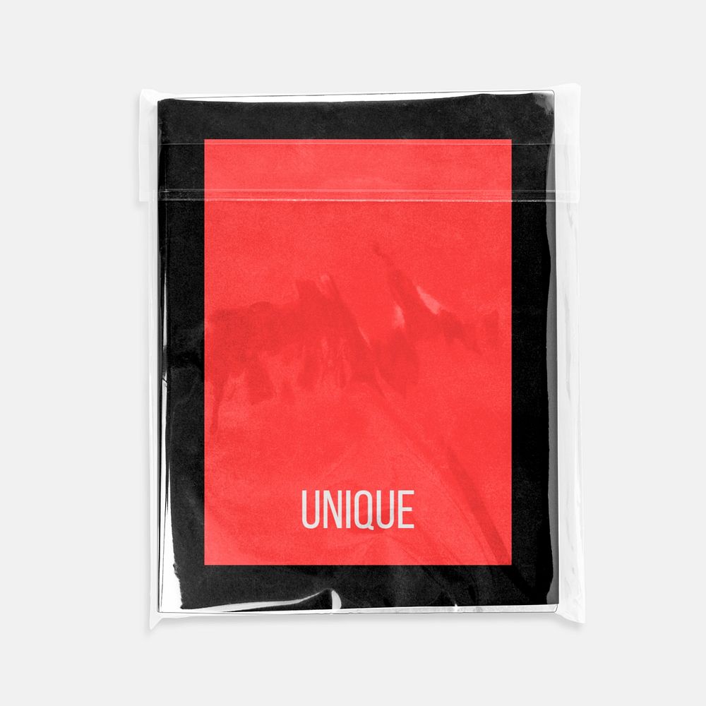 Red packaging mockup, editable design