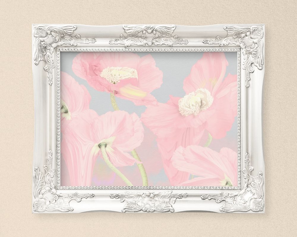 Vintage premium white frame mockup, editable design