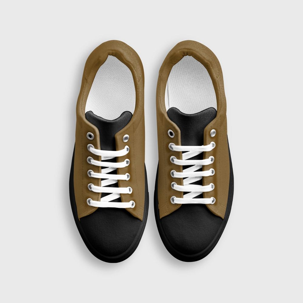 Canvas sneaker mockup, editable footwear