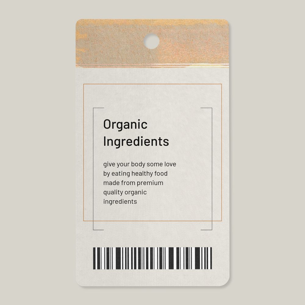 Editable minimal label tag mockup design