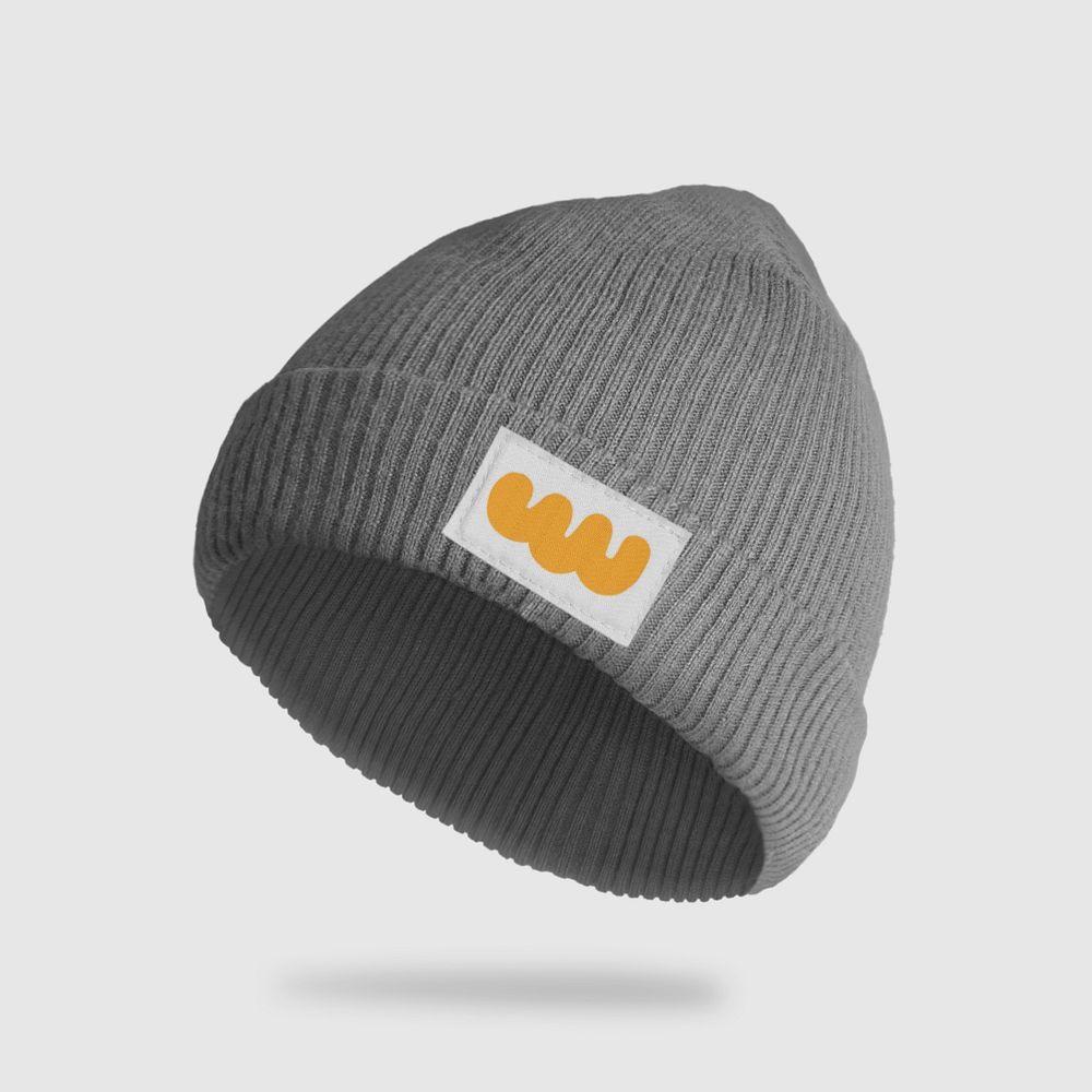 Beanie knitted hat mockup, editable apparel & fashion