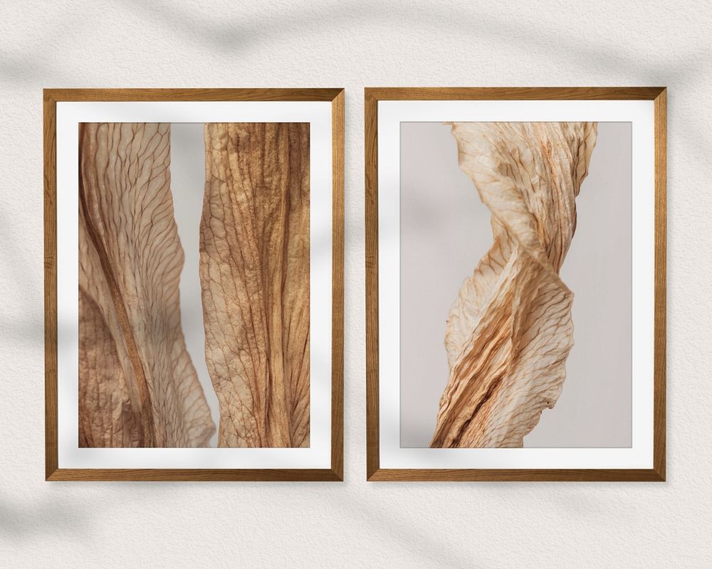 Photo frames mockup, editable wall decor