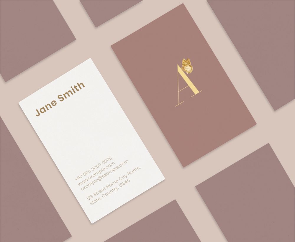 Minimal business card mockup, editable luxury design