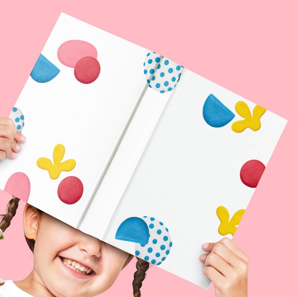 Editable kid's book cover mockup design