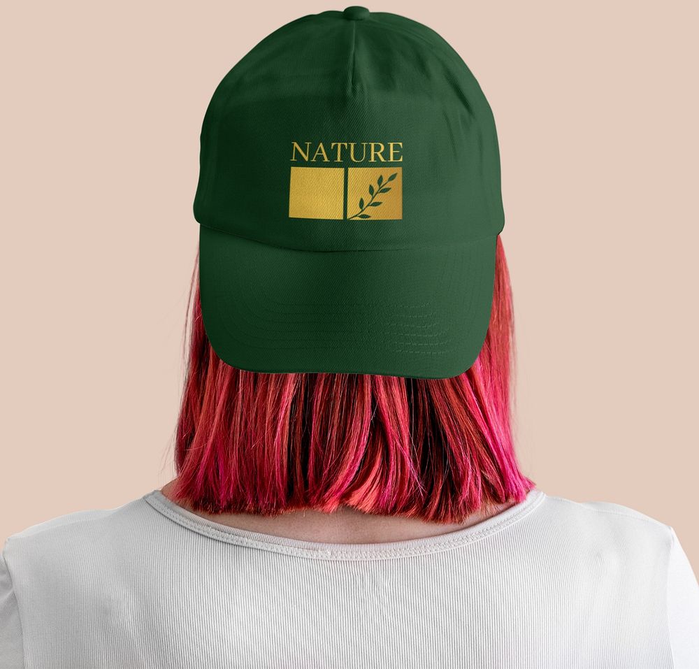 Women's cap mockup editable design