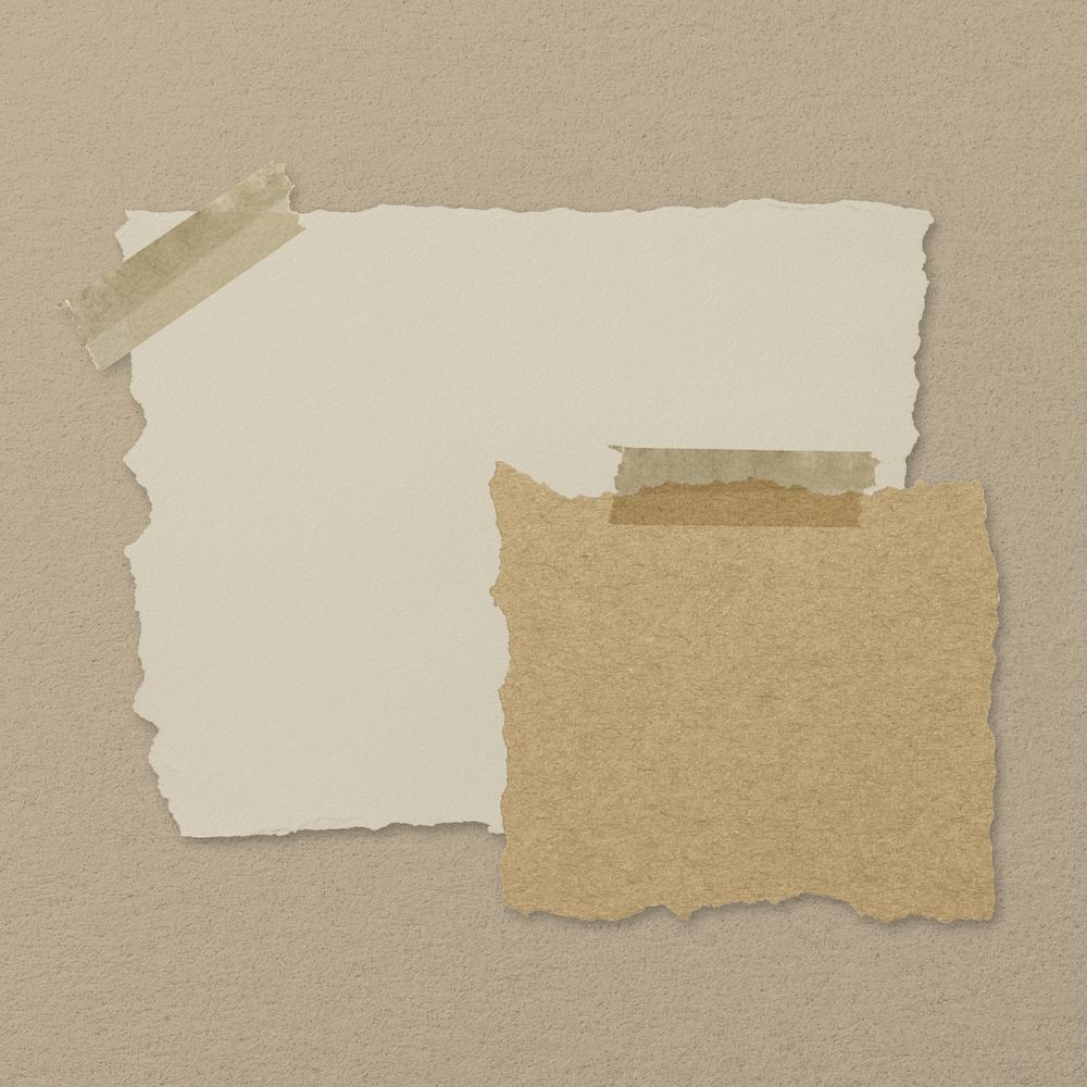 Ripped paper collage mockup, editable design