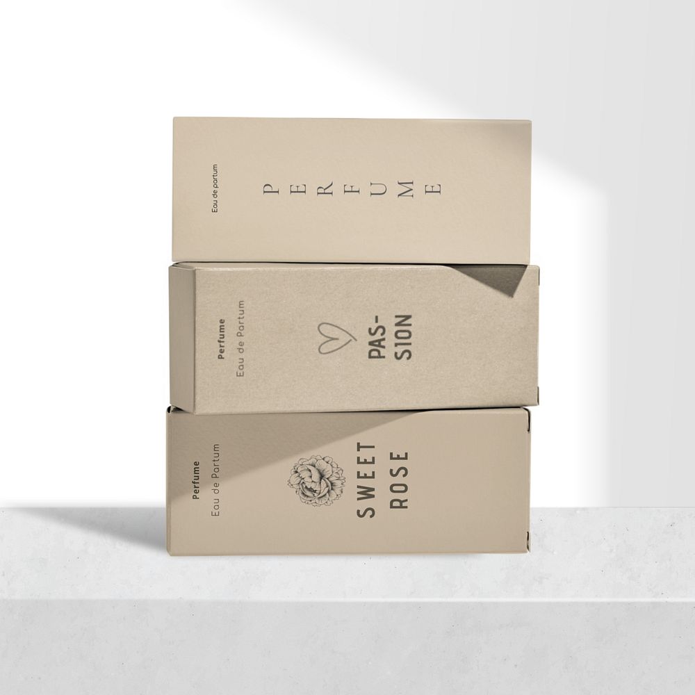 Beauty product box mockup, editable design