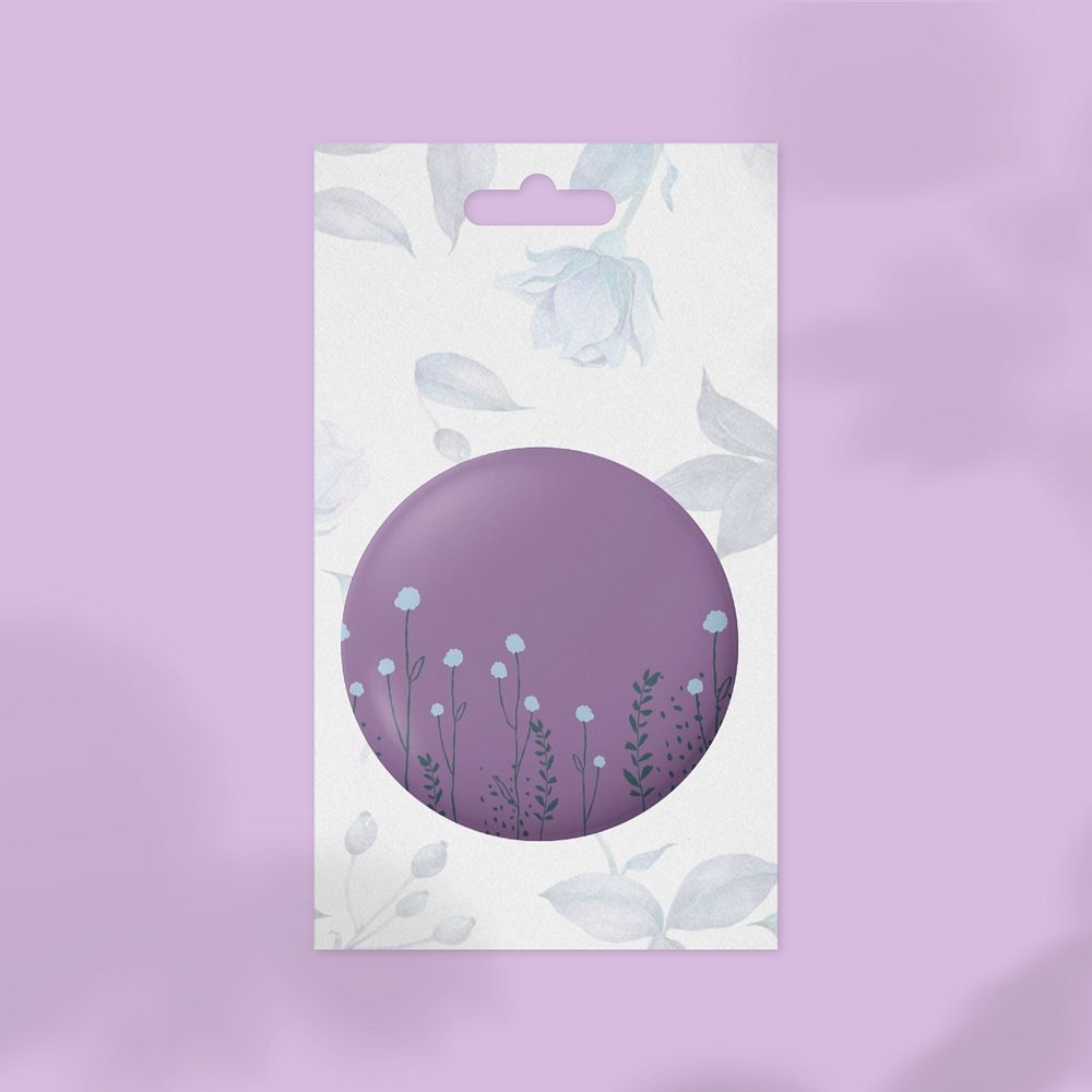 Editable button pin mockup design