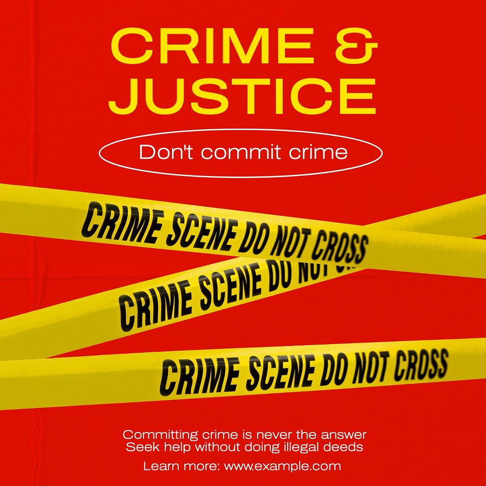 Crime & justice Instagram post template