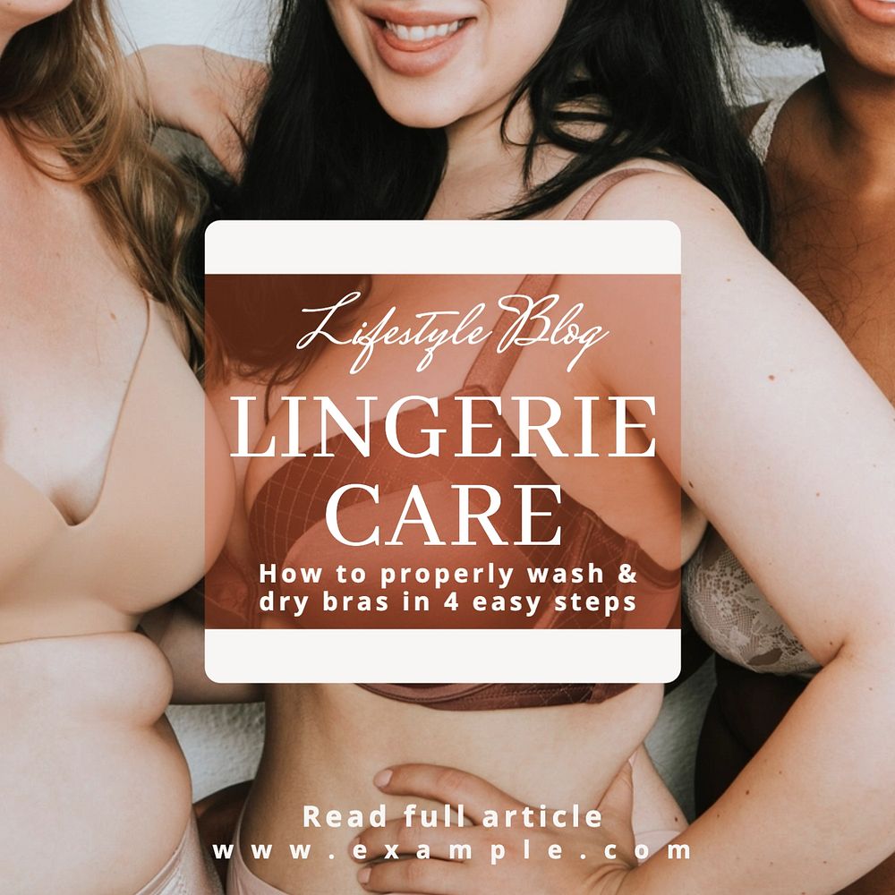 Lingerie care Instagram post template