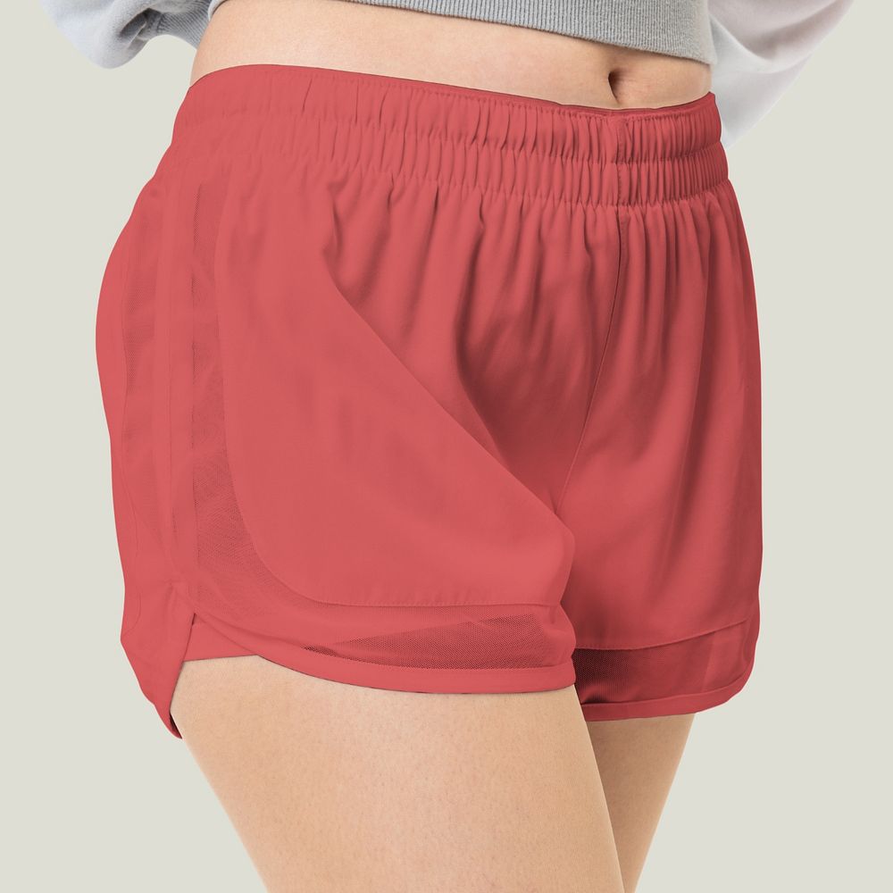 Editable women's sport shorts mockup, activewear apparel