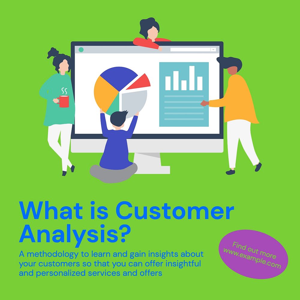 Customer analysis Instagram post template