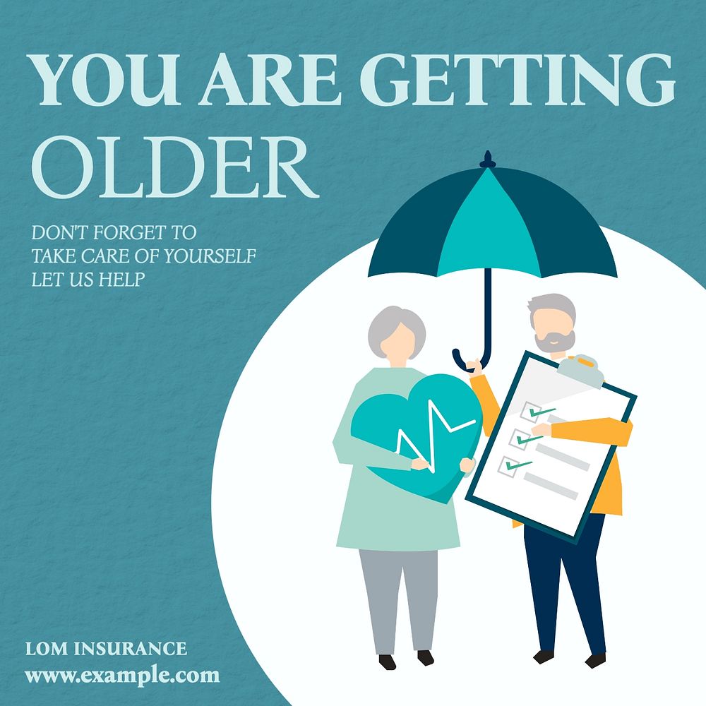 Senior insurance Facebook post template