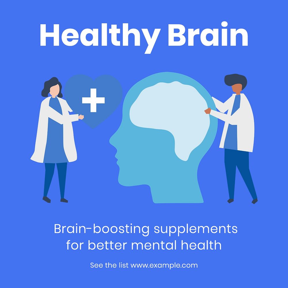 Healthy brain Instagram post template