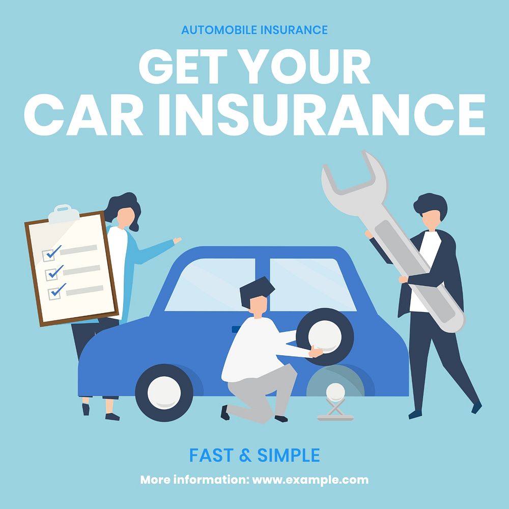 Car insurance Instagram post template