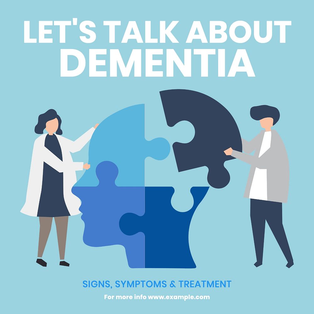 Dementia talk Instagram post template