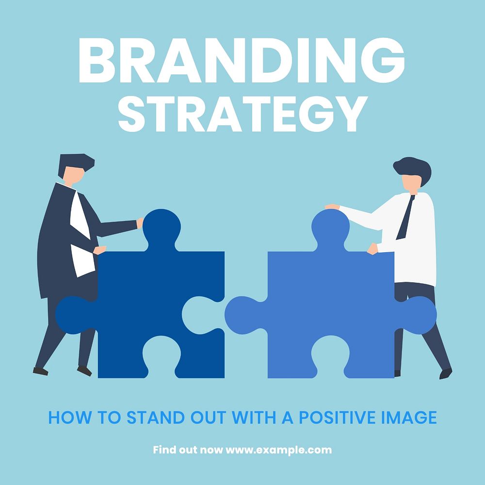 Branding strategy Instagram post template