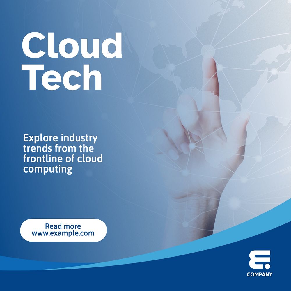 Cloud tech Facebook post template