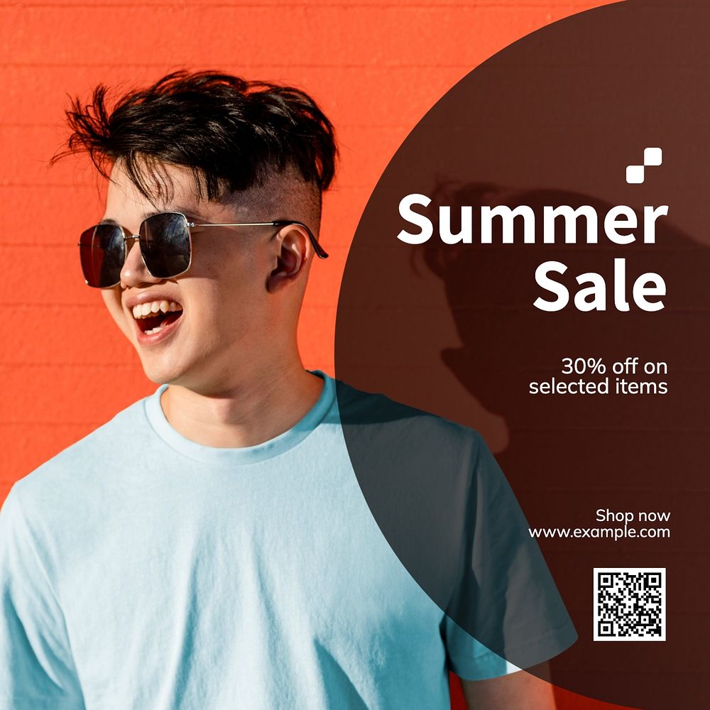 Summer sale fashion Facebook post template