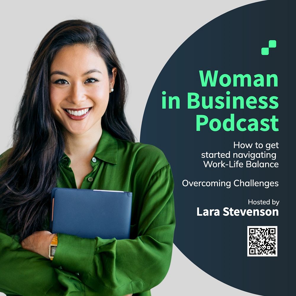 Businesswomen podcast Instagram post template