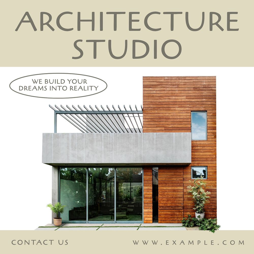 Architecture studio Instagram post template