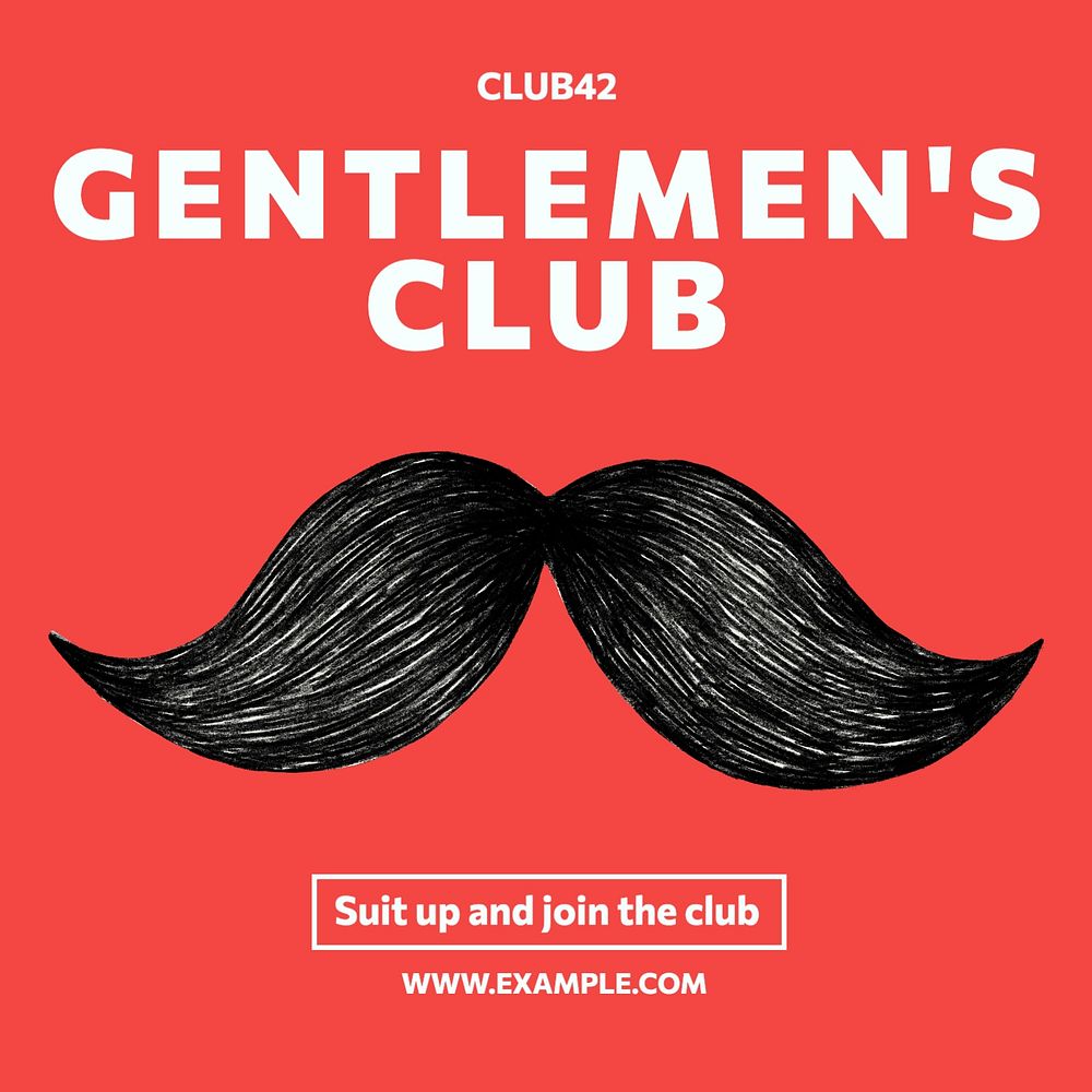 Gentlemen's club Instagram post template