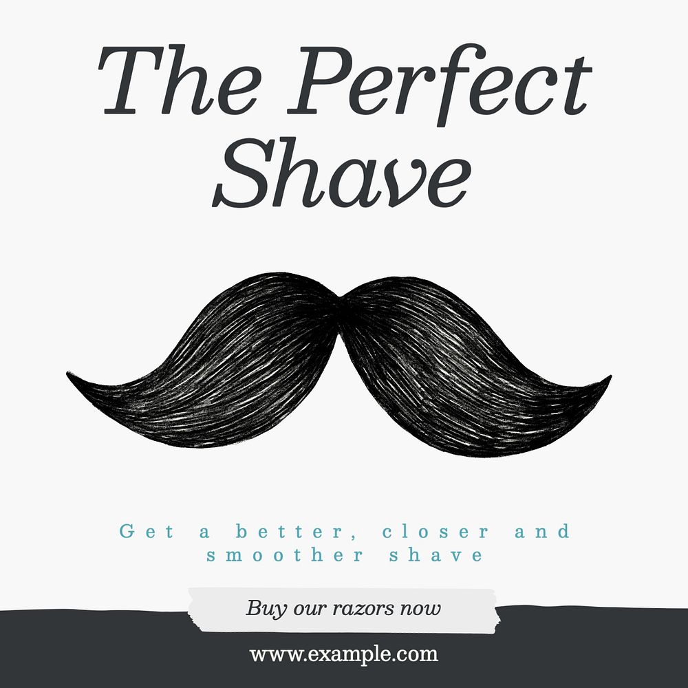 Men's shave Instagram post template